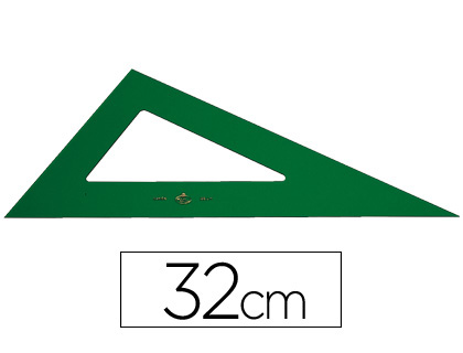 ESQUADRO PLASTICO VERDE TRANSP 32 CM