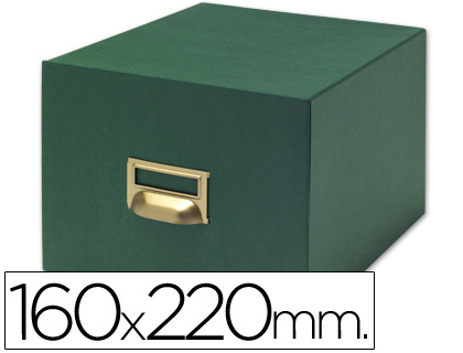 FICHEIRO PARA FICHAS TELA VERDE PARA 500, 160 X 220 MM