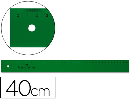 REGUA PLASTICO FABER 40 CM