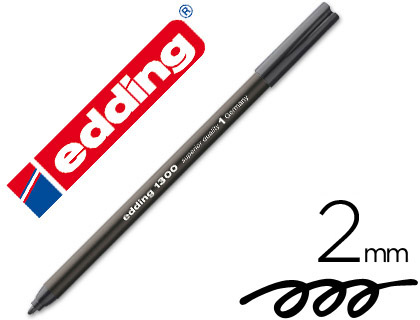 MARCADOR EDDING PONTA FIBRA 1300 PRETO -PONTA REDONDA 0.5 MM