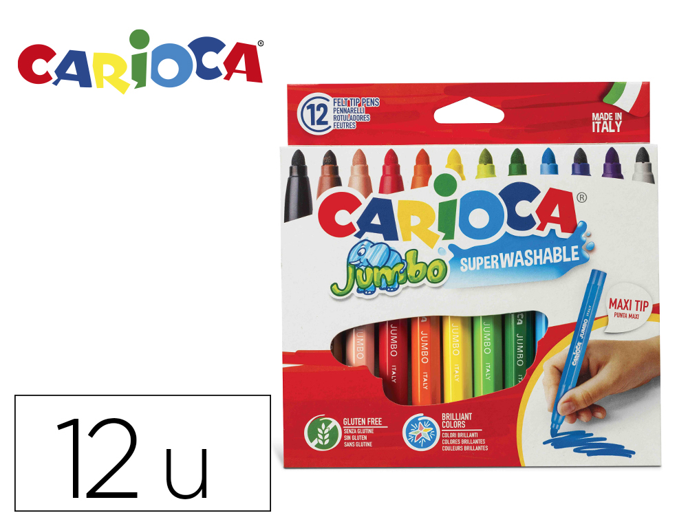 MARCADOR JUMBO CARIOCA 12 UNIDADES