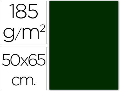 CARTOLINA GUARRO 50X65 CM 185 GR VERDE SELVA