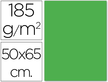 CARTOLINA GUARRO 50X65 CM 185 GR VERDE MACA
