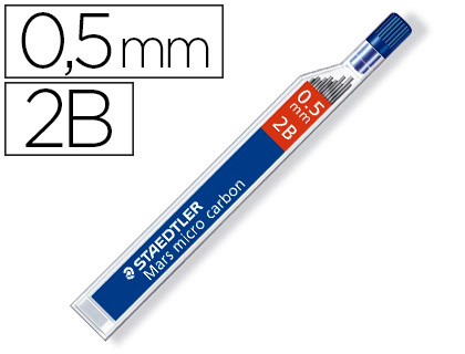 MINAS STAEDTLER MARS MICRO GRAFITE 0,5 MM 2B TUBO COM 12 UNIDADES