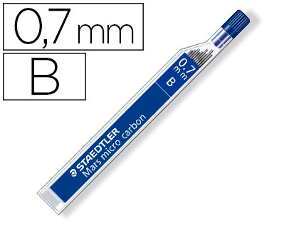 MINAS STAEDTLER MARS MICRO GRAFITE 0,7 MM B TUBO COM 12 UNIDADES