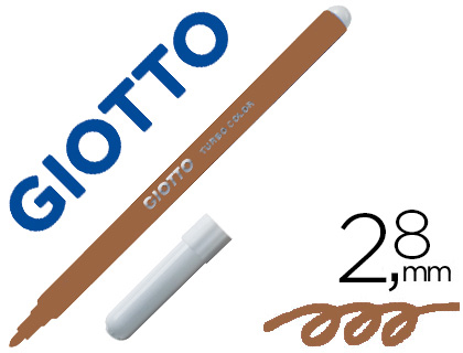 MARCADOR GIOTTO TURBO COLOR LAVAVEL COM PONTA BLOQUEADA UNICOLOR CASTANHO