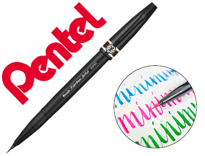 CANETA PINCEL PENTEL ARTIST COR CASTANHO