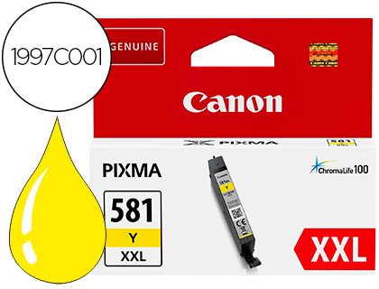 TINTEIRO CANON 581 XXL TS9550 / TS705 AMARELO 830 PAGINAS