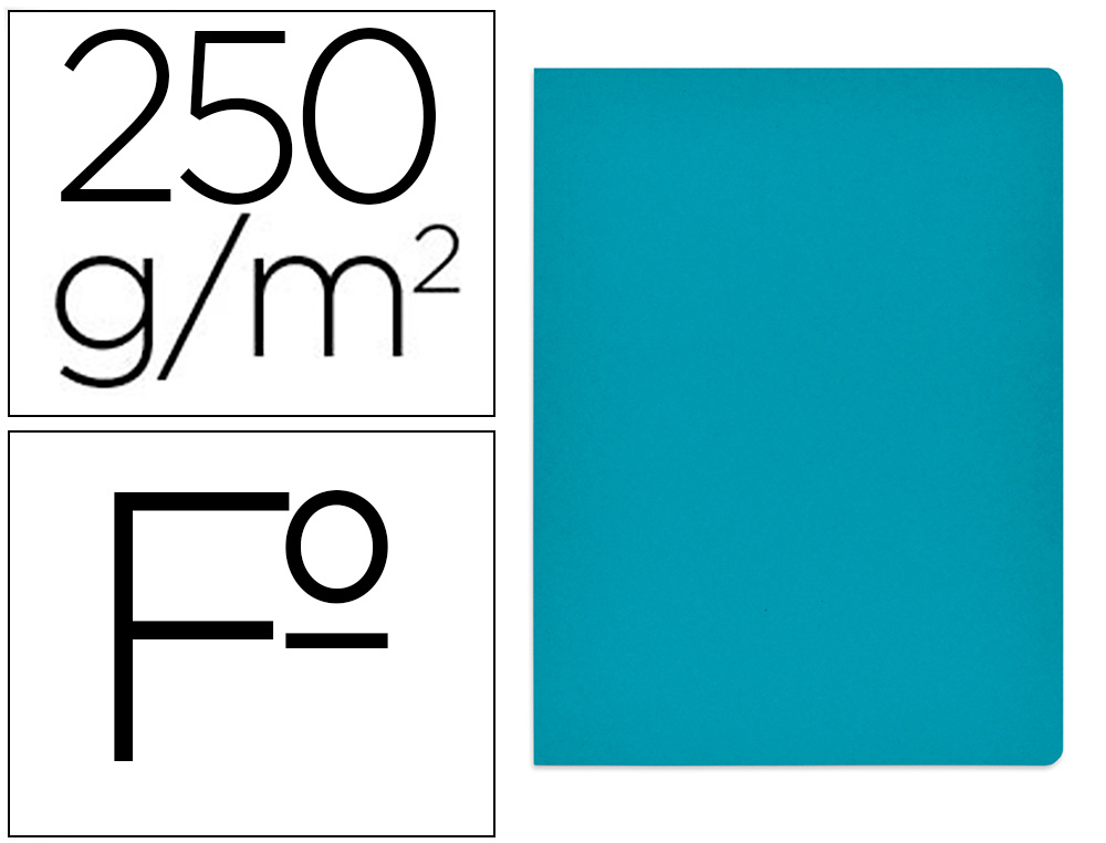 CLASSIFICADOR DE CARTOLINA GIO SIMPLE INTENSO FOLIO AZUL 250G/M2