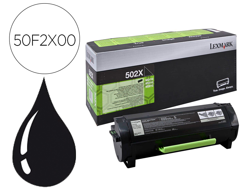 TONER LEXMARK 502X MS410 / MS510 / MS610 PRETO 10000 PAGINAS