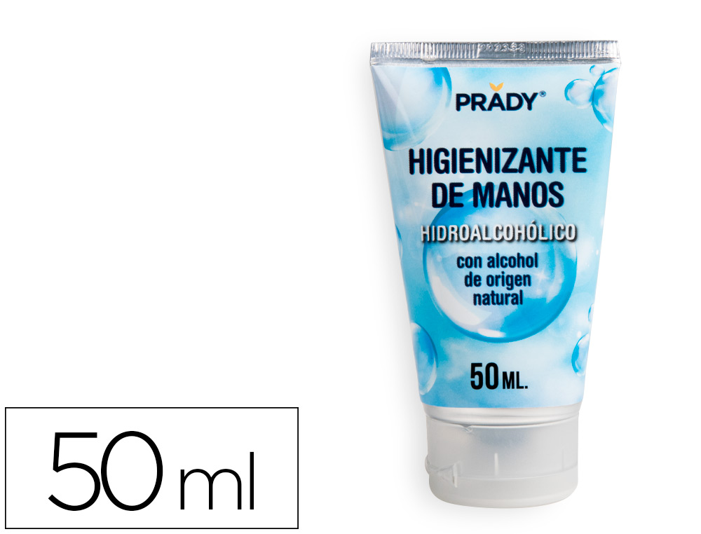 GEL HIDROALCOLICO HIGIENIZANTE DE MAOS COM LCOOL DE ORIGEM NATURAL GARRAFA DE 50 ML