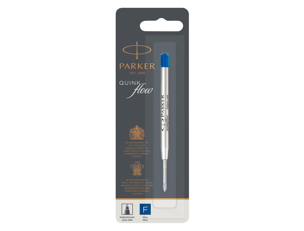RECARGA PARA ESFEROGRAFICA PARKER QUINK FLOW AZUL FINO