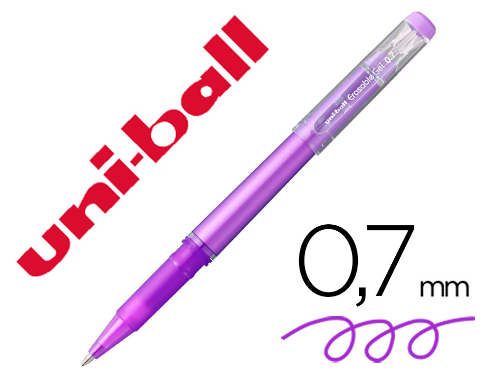 MARCADOR UNI-BALL ROLLER UF-222 TINTA GEL APAGAVEL 0,7 MM VIOLETA