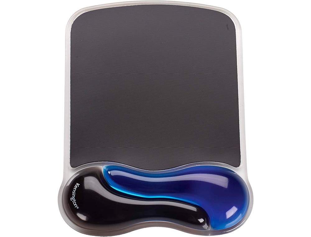 TAPETE PARA RATO KENSINGTON DUO GEL COM APOIO DE PULSOS COR PRETO/AZUL 240X182X25 MM