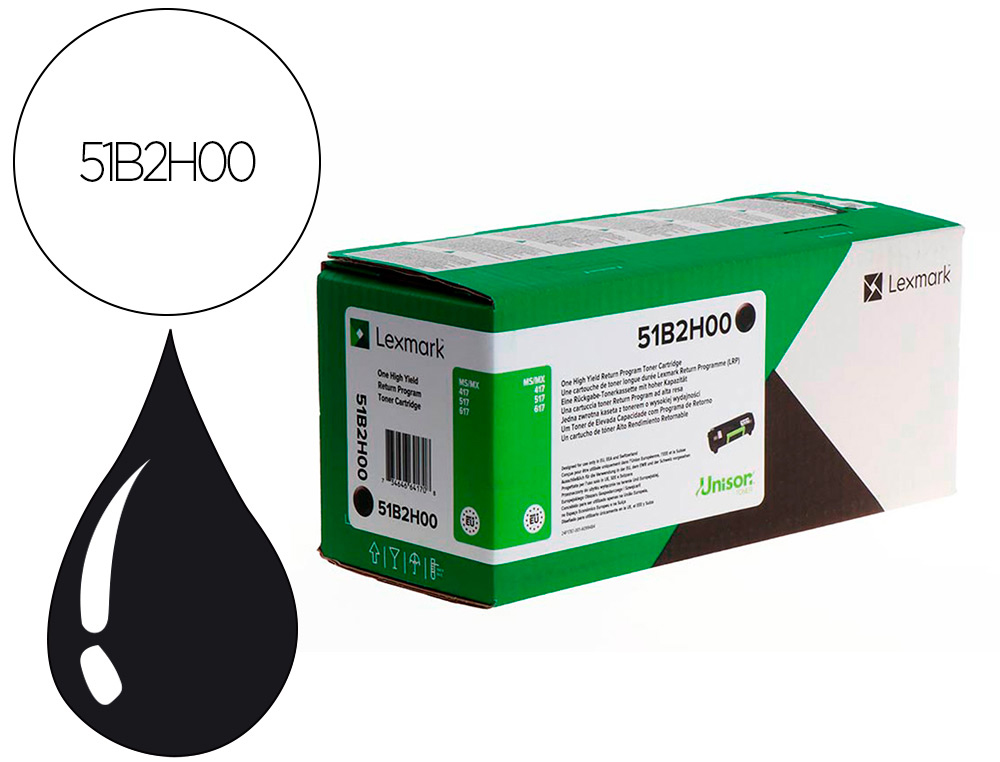 TONER LEXMARK LASER 51B2H00 MS417 / MX417 PRETO 8500 PAGINAS
