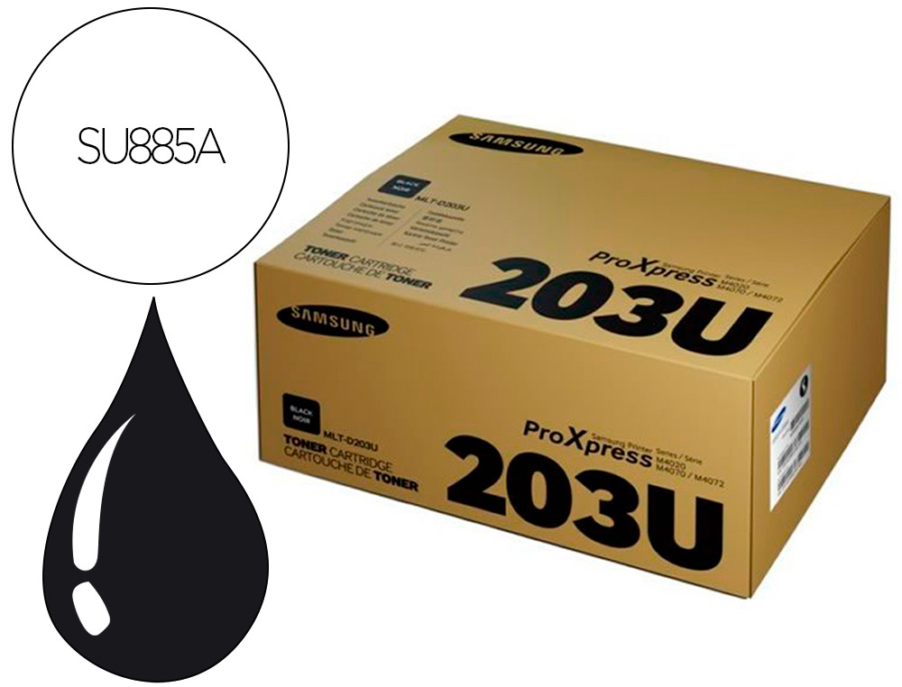 TONER SAMSUNG LASER MLT-D203E SL-M4020ND / SL-M4070FR PRETO 10000 PAGINAS