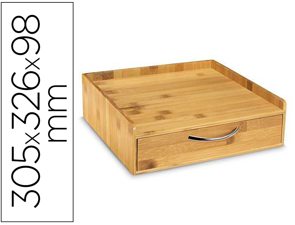 SUPORTE PARA CAPSULAS DE CAFE CEP SILVA BAMBU 1 GAVETA 305X326X98 MM