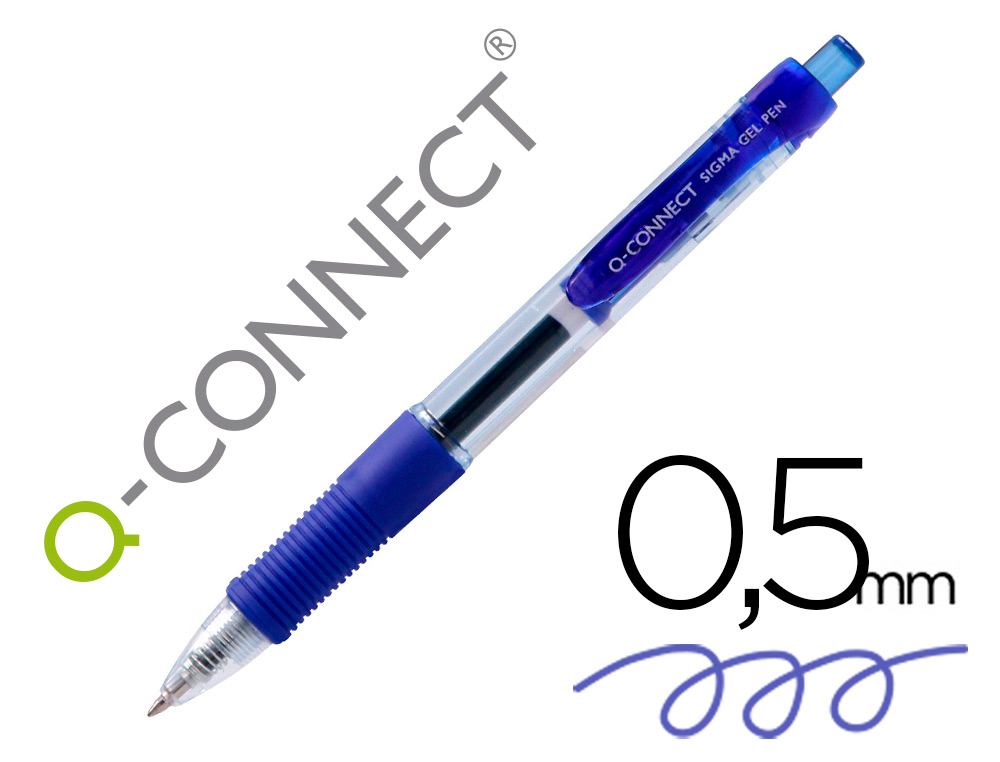 ESFEROGRAFICA Q-CONNECT SIGMA RETRATIL 0,5 MM COR AZUL