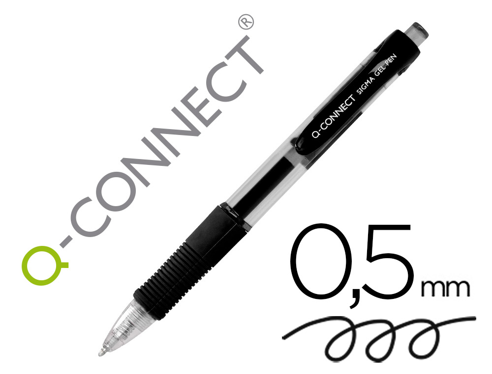ESFEROGRAFICA Q-CONNECT SIGMA RETRATIL 0,5 MM COR PRETO