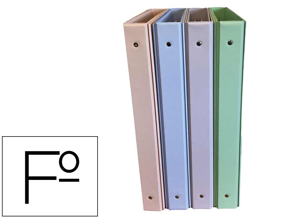 PASTA DE 4 ANEIS 25 MM SARO PVC CORES PASTEL