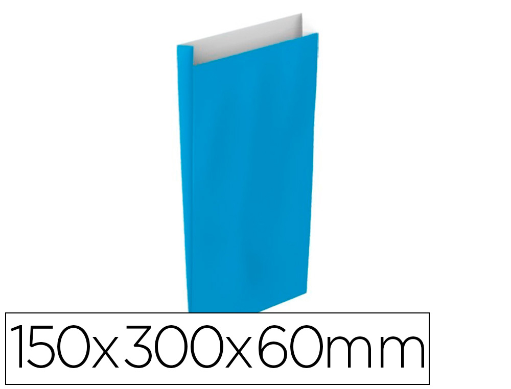 ENVELOPE BASIKA CELULOSE CELESTE COM FOLE S 150X300X60 MM PACK DE 25 UNIDADES