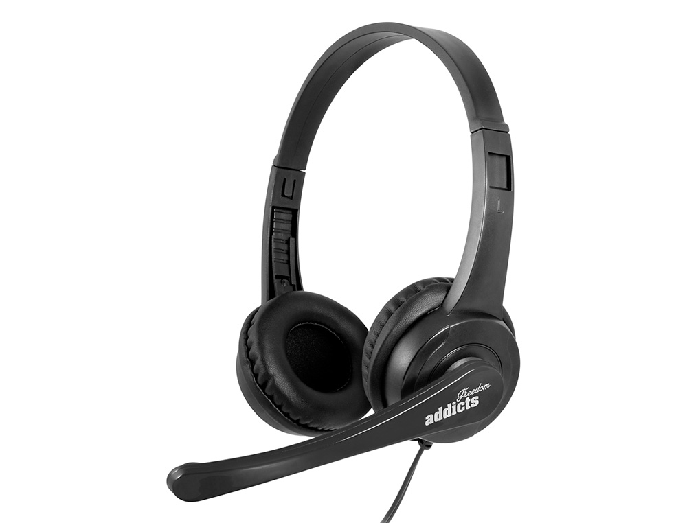 AURICULAR NGS VOX 505 MICROFONE E CONTROLO DE VOLUME DIADEMA AJUSTAVEL JACK 3,5 MM COMPRIMENTO DO CABO