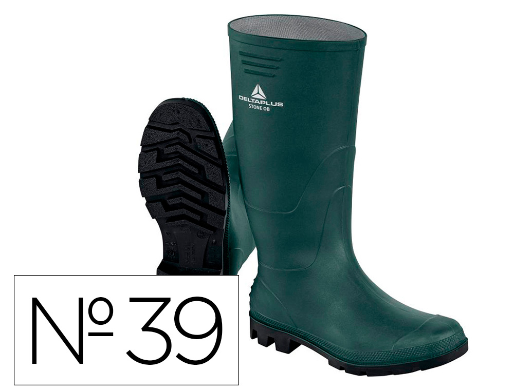 BOTAS DELTAPLUS DE SEGURANCA STONE PVC VERDE SOLA DE PITOES TAMANHO 39