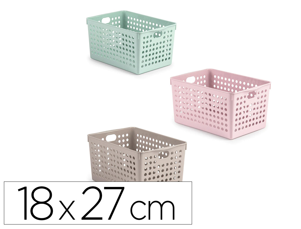 CESTO DE ORGANIZACAO PLASTIFORTE ATLAS Nº 2 180X270 MM CORES SORTIDAS