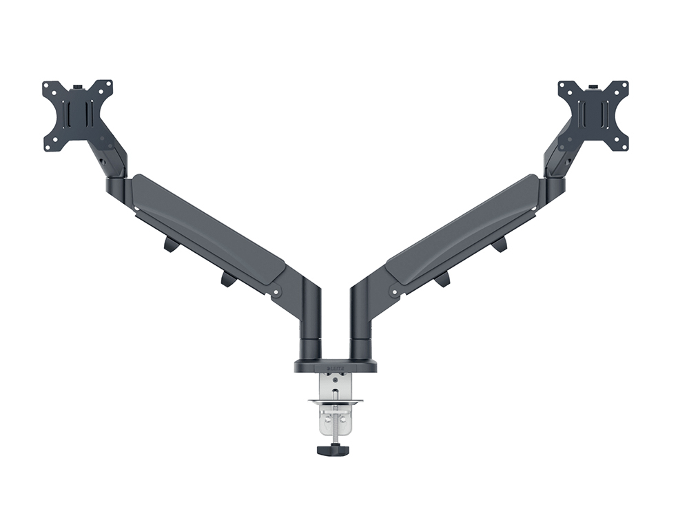 BRACO PARA MONITOR LEITZ ERGO SPACESAVING DUAL COR CINZA ESCURO