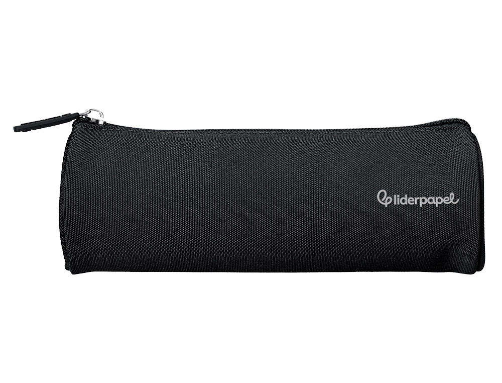 ESTOJO ESCOLAR LIDERPAPEL CILINDRICO LARGO 210X70 MM PRETO