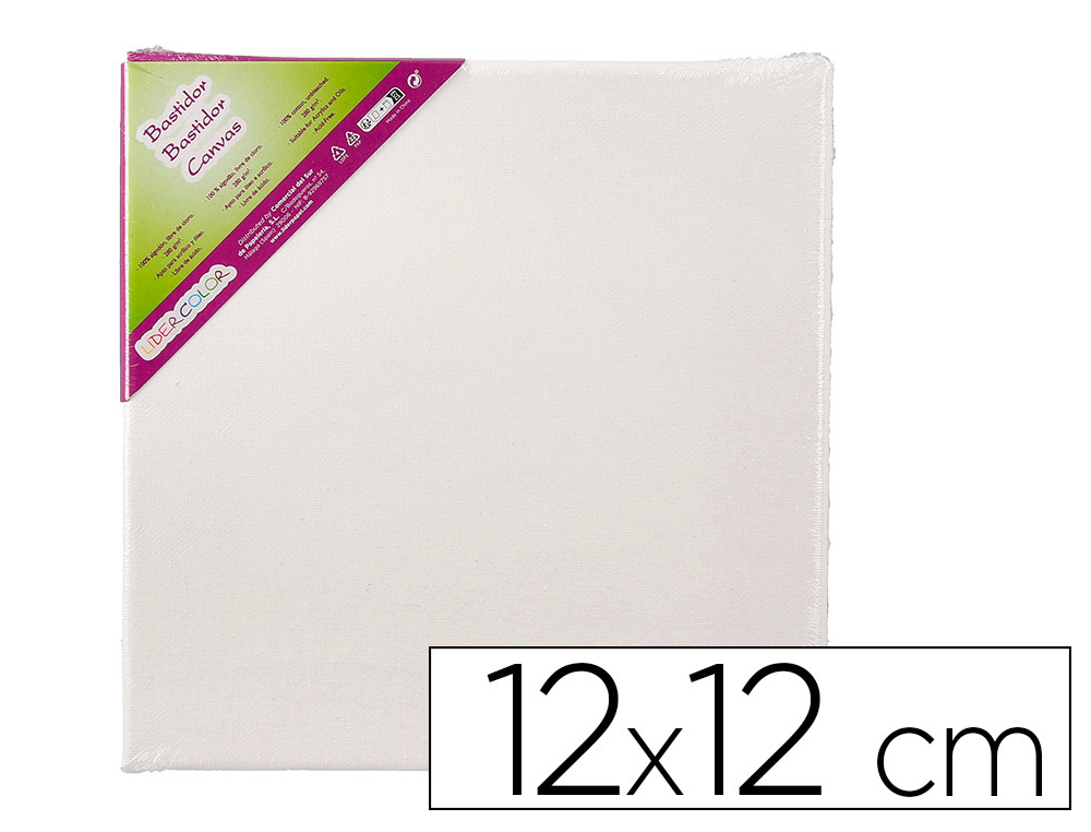 TELA DE PINTURA LIDERCOLOR LENCO AGRAFADO LATERAL ALGODAO 100% 12X12 CM