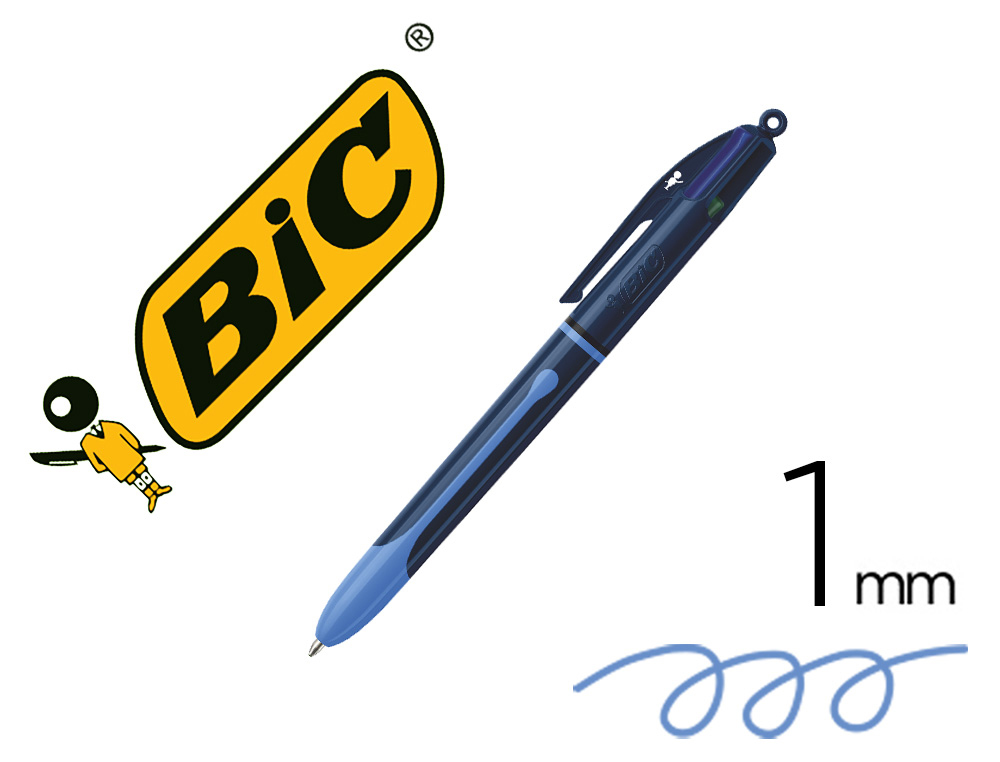 ESFEROGRAFICA BIC QUATRO CORES SMOOTH DROP COR AZUL