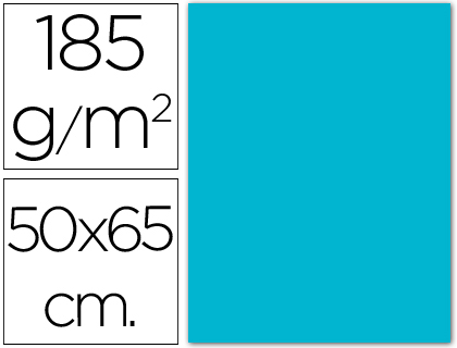 CARTOLINA GUARRO 50X65 CM 185 GR AZUL TURQUESA
