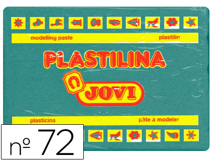 PLASTICINA JOVI 72 350 GR VERDE ESCURO