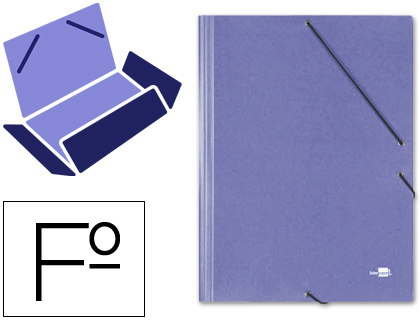 PASTA DE ELASTICOS LIDERPAPEL FOLIO AZUL