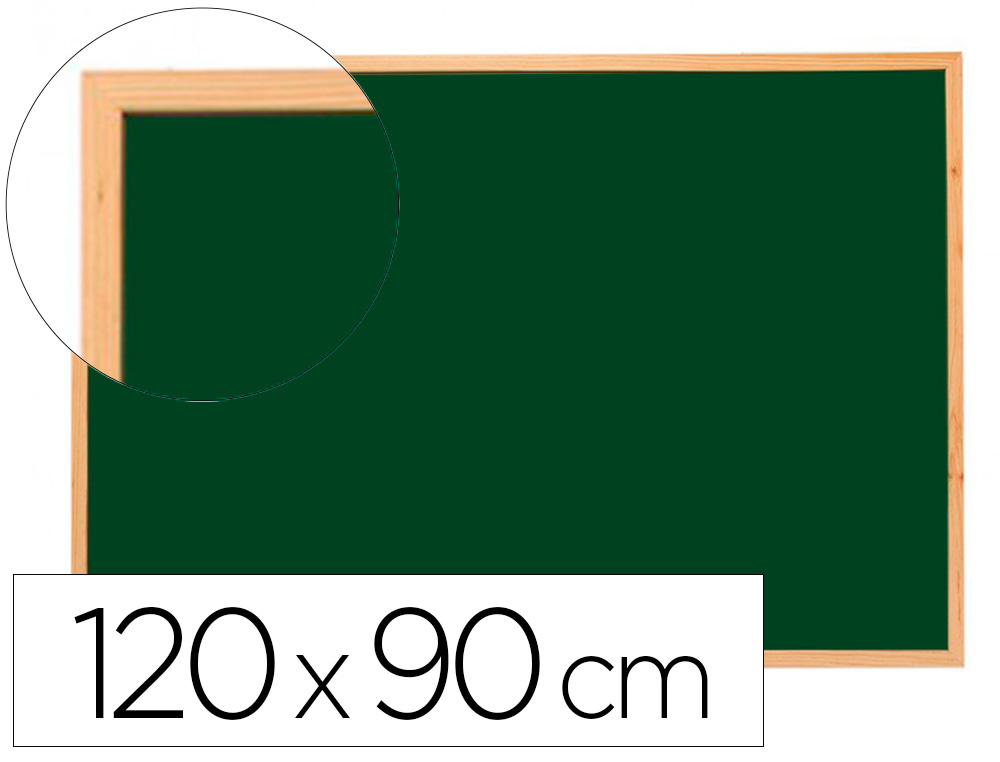 QUADRO VERDE Q-CONNECT GIZ MOLDURA MADEIRA SEM PRATELEIRA 120X90 CM