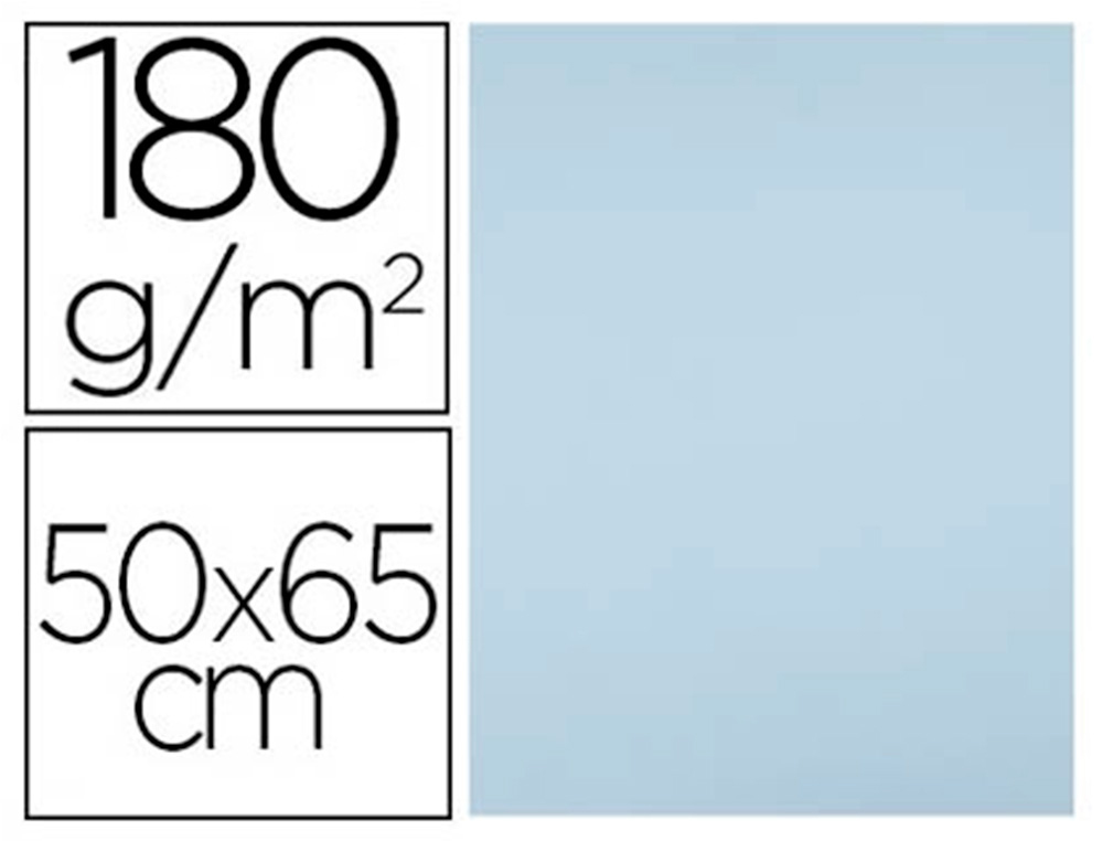 CARTOLINA LIDERPAPEL 50X65 CM 180 GR AZUL