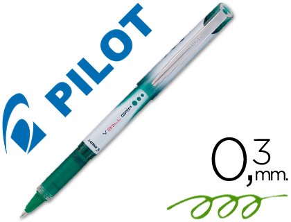 MARCADOR PILOT ROLLER V-BALL GRIP VERDE 05 MM