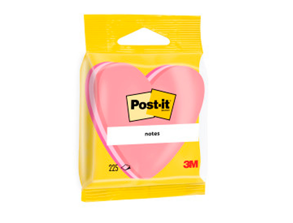 BLOCO DE NOTAS ADESIVAS POST-IT CORACAO NEON