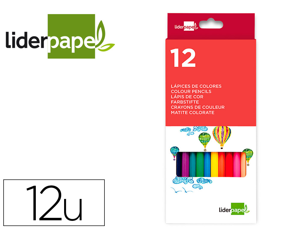 LAPIS DE COR LIDERPAPEL 12 UNIDADES