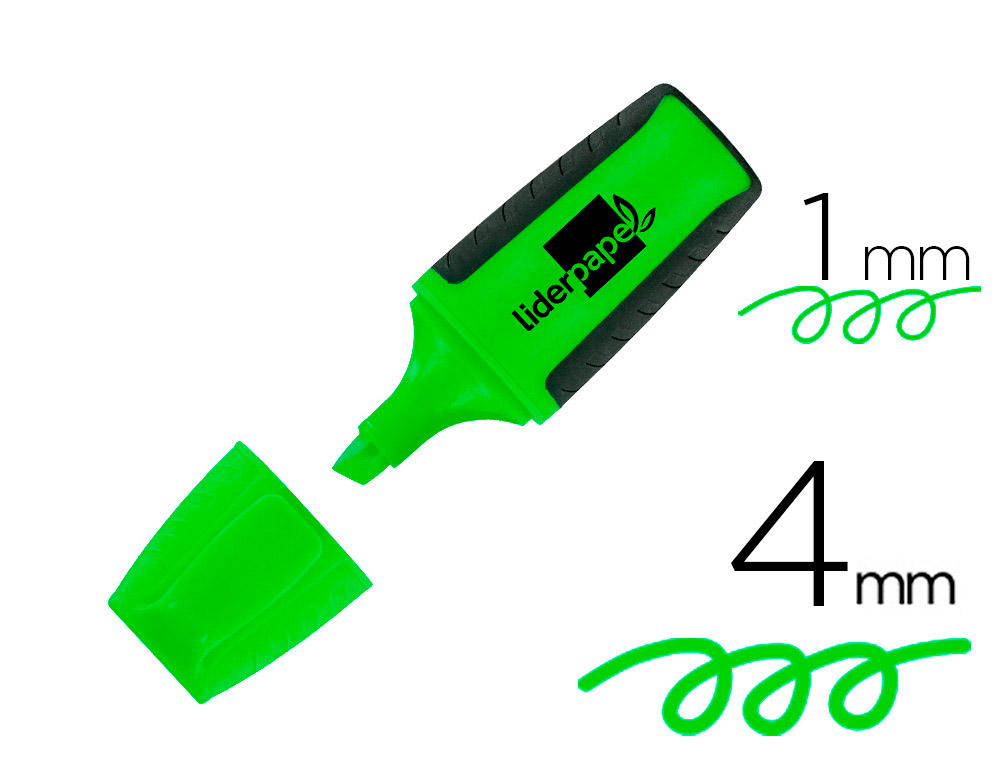MARCADOR FLUORESCENTE LIDERPAPEL VERDE