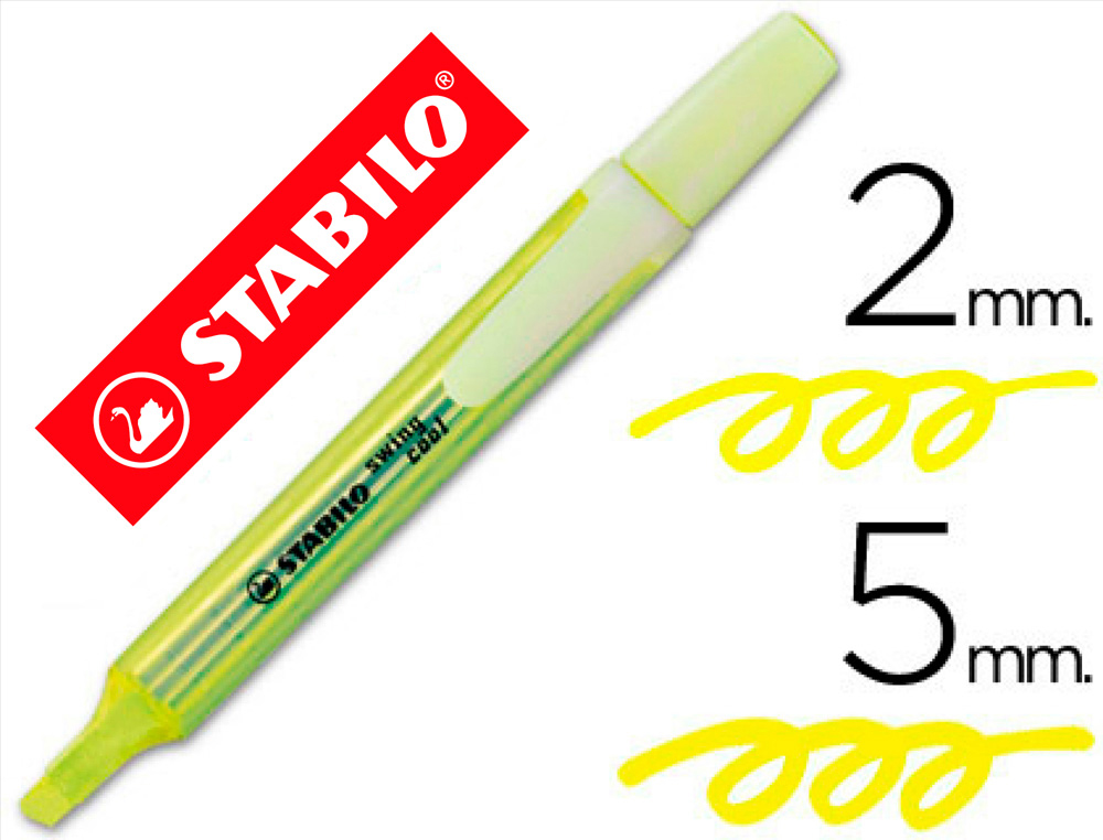MARCADOR FLUORESCENTE STABILO SWING COOL AMARELO