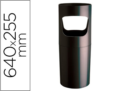 PORTA GUARDA-CHUVAS ARCHIVO EM PLASTICO DE COR PRETO OPACO 640 X 255 MM