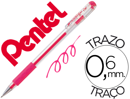 ROLLER PENTEL K116 GEL GRIP ROSA