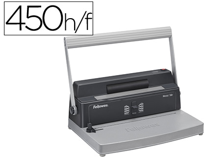 ENCADERNADORA FELLOWES PARA ESPIRAL METALICA PERFURA 12 FOLHAS FORMATO DIN A4 ENCADERNA ATE 450 FOLHAS INCLUI ALICATES D