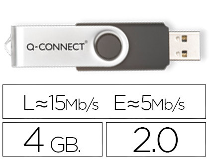 PEN DRIVE USB Q-CONNECT FLASH 4GB