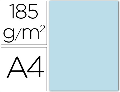 CARTOLINA GUARRO DIN A4 AZUL CEU 185 GR PACK DE 50 FOLHAS