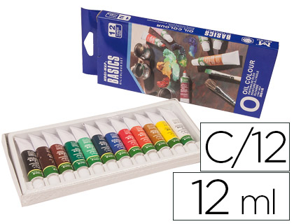 PINTURA OLEO ARTIST CAIXA CARTAO DE 12 CORES SORTIDAS TUBO DE 12 ML