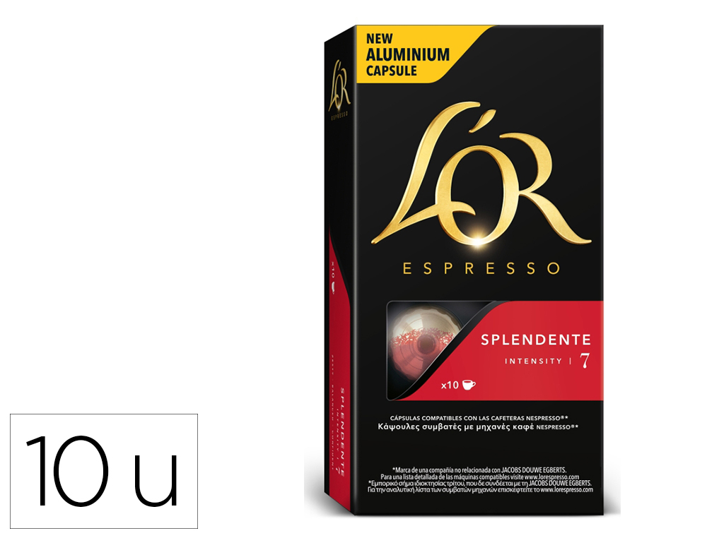 CAFE MARCILLA L AROME ESPRESSO SPLENDENTE INTENSIDADE 7 CAIXA DE 10 UNIDADES COMPATIVELCOM NESPRESSO