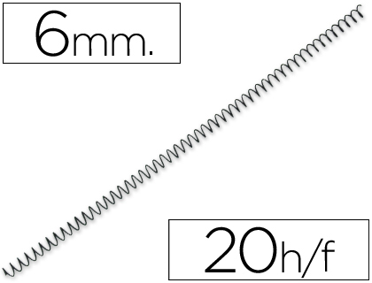 ESPIRAL Q-CONNECT METALICA 56 4:1 6MM 1 MM CAIXA DE 200 UNIDADES